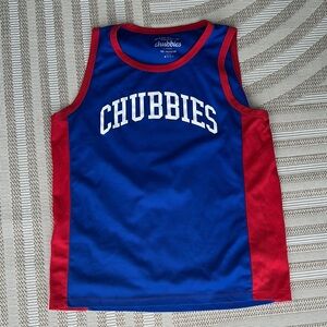 Mens large chubbies tank polyester pit 22.5 length 29.5